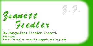 zsanett fiedler business card